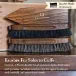 FootFitter Leather Shoe Shine & Suede Cleaning Set with Grand Cedar Valet Box, Polish Creams, Brushes & Premium Care Tools