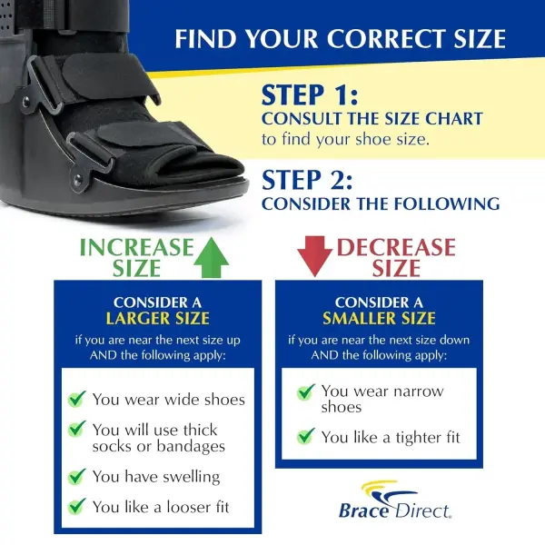 Brace Direct Tall Air CAM Walker Fracture Boot Aircast Boot for Foot & Ankle Injuries, Fractures & Surgery (X-Large - US Shoe Men 13+ / Women 14+)