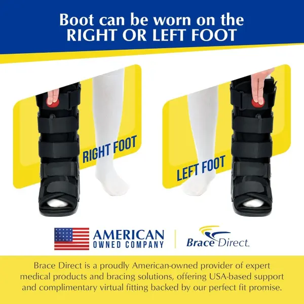 Brace Direct Tall Air CAM Walker Fracture Boot Aircast Boot for Foot & Ankle Injuries, Fractures & Surgery (X-Large - US Shoe Men 13+ / Women 14+)