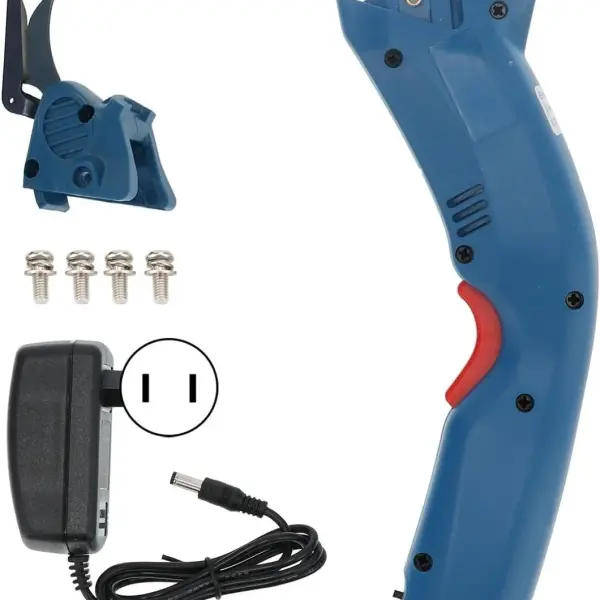 Electric Fabric Shears Quiet Cutter for Fabric, Leather, Paper, with Safety Switch, for Tailoring, Portable Cloth Trimming Tool (US Plug)