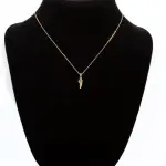 Ballet Shoe Dancing 3D Charm Pendant Necklace 10K Gold