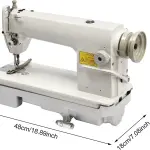 8700 Head Industrial Straight Stitch Sewing Machine, Auto Leather Sewing Machines Thick Material Leather Sewings Tool High Speed Replaceable Presser Foot Adjust Stitch Clamp for Garment Stores