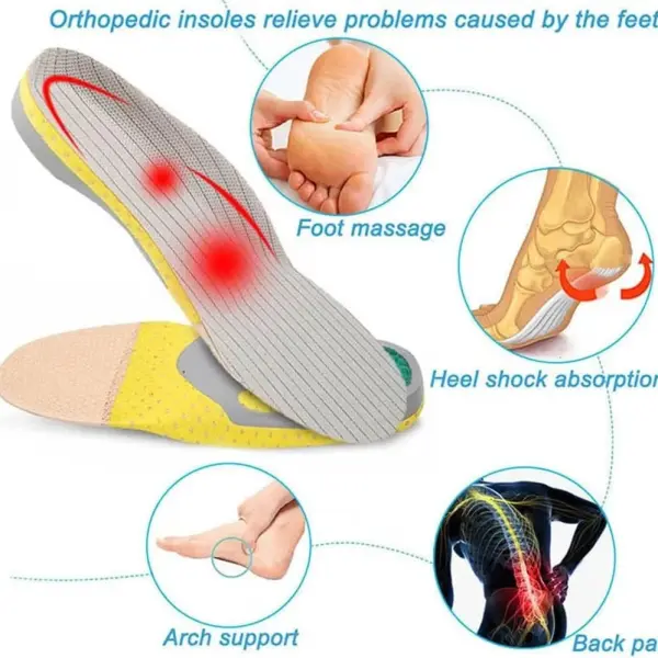 JSEIAJB Orthotic Insole Arch Support PVC Flat Foot Shoe Sole Pad insoles for Shoes insert padded Orthopedic