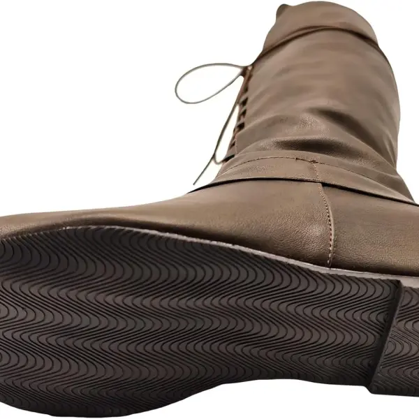 Men's Renaissance Boots Medieval Cosplay Boots Halloween Vintage Stage Pirate Viking Tied Shoes
