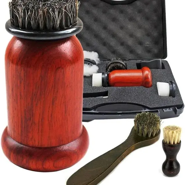 1Set Electric Shoe Polishers Machine 75W High Power Redwood Portable Brush Leather Shoes Kit Cleaning Tools Care