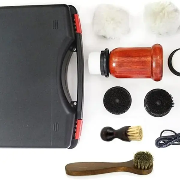 1Set Electric Shoe Polishers Machine 75W High Power Redwood Portable Brush Leather Shoes Kit Cleaning Tools Care