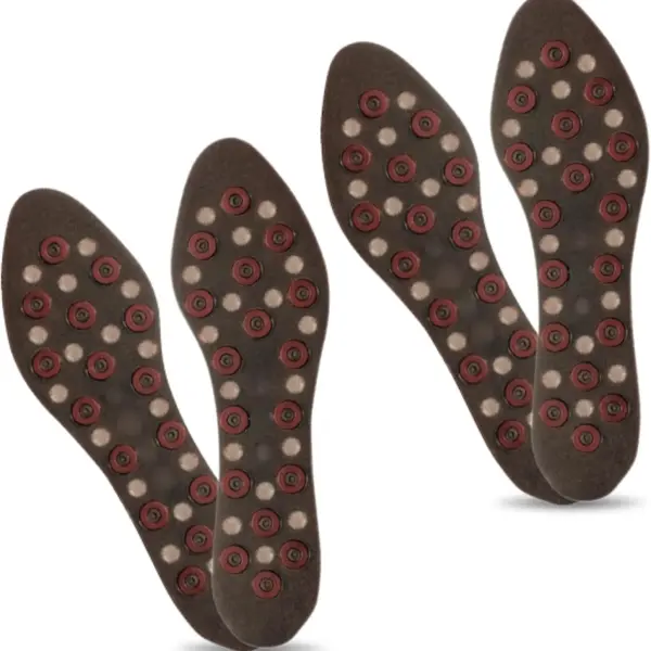 Large Magnetic Insoles for Men for Nikken Kenko mStrides 20211, Shoe Insoles for Work Boots, Running, Walking, Comfortable Sneaker Magnetic Acupressure Foot Support, Shoe Accessories (2 Pack, 7-12)