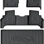 Original Floor Mats & Trunk Mat for 2019-2025 2026 Mercedes-Benz G Class/G550/G580/AMG G63 SUV Accessories - Custom Fit All Weather TPE Floor Liners 1st & 2nd Row & Trunk Mat, Black