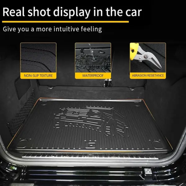 Original Floor Mats & Trunk Mat for 2019-2025 2026 Mercedes-Benz G Class/G550/G580/AMG G63 SUV Accessories - Custom Fit All Weather TPE Floor Liners 1st & 2nd Row & Trunk Mat, Black