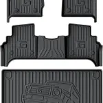Original Floor Mats & Trunk Mat for 2019-2025 2026 Mercedes-Benz G Class/G550/G580/AMG G63 SUV Accessories - Custom Fit All Weather TPE Floor Liners 1st & 2nd Row & Trunk Mat, Black