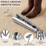 Professional Aluminum Boot Stretcher for Women and Men Wide Calf Boot Stretcher Tool Relieves Tightness for Cowboy Tall Leather Western Work Hiking Boots