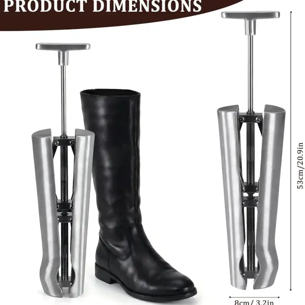 Professional Aluminum Boot Stretcher for Women and Men Wide Calf Boot Stretcher Tool Relieves Tightness for Cowboy Tall Leather Western Work Hiking Boots