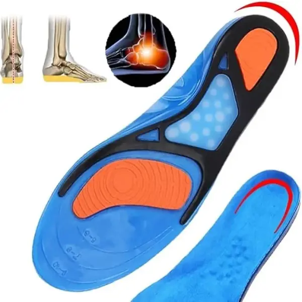 JSEIAJB Gel Insoles Breathable Comfortable Silicone Inserts Deodorant Shock Absorption Shoe Sport