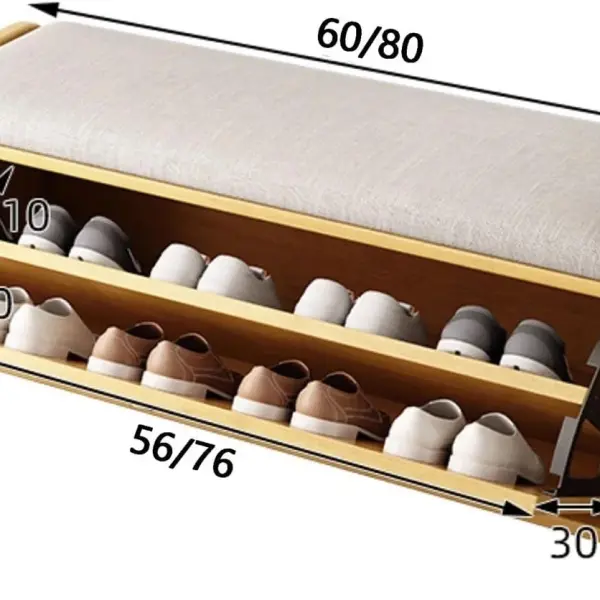 Wooden Shoe Cabinet Bench with Flip Drawer and Storage, Organizer Bench Seat with Padded Seat for Entryway Organization,Natural-100x30x46cm