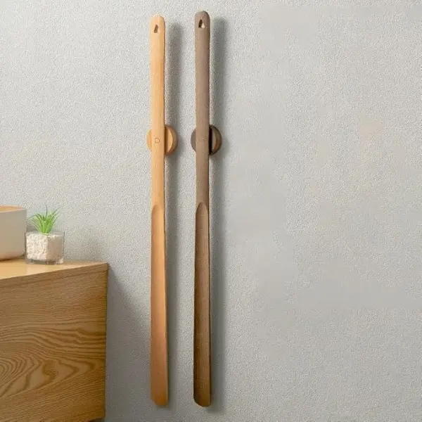 Magnetic Wooden Shoe Horn - Effortless On/Off for Seniors & Pregnant Women, Travel Essential, No Bending, Ultimate Comfort & Convenience, Easy Wear Solution