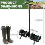 Outdoor Boot Scrubber & Shoe Scraper Brush with Handle - Efficiently Cleans Mud, Dirt & Debris from Soles - Perfect for Front Door, Garden & Outdoor Use
