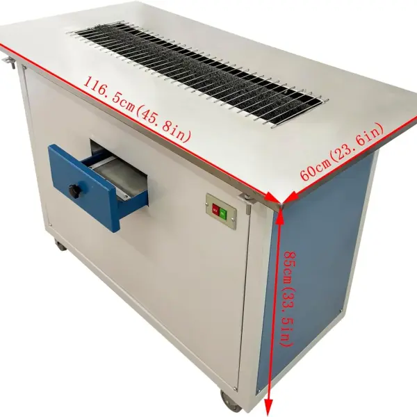 Automatic Fluff Brushing Machine Carbon Fiber Brush Negative Pressure Suction, Industrial Lint Remover for Knitted Garments, Sweaters, Shoes, Hats Textile Cleaning 220V/1PH