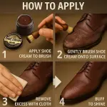Eagle Shoe Cream Polish Kit – 3 Piece Boot & Shoe Polish with Shoe Cream, Shine Cloth & Applicator