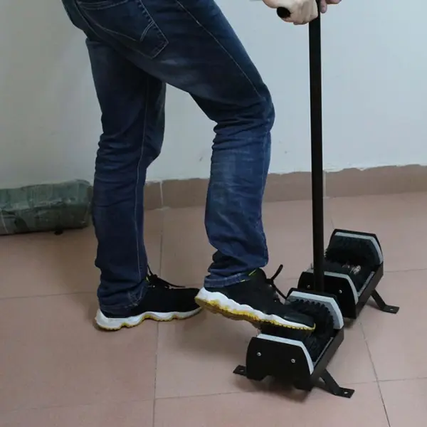 Heavy Duty Boot Scrubber Brush - Standing Shoe Cleaner for Mud & Dirt, Double Foot Scraper with Sturdy Handle, Perfect for Entryway & Garden Use