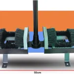 Heavy Duty Boot Scrubber Brush - Standing Shoe Cleaner for Mud & Dirt, Double Foot Scraper with Sturdy Handle, Perfect for Entryway & Garden Use