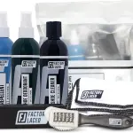 FACTORY LACED Sneaker Care Kit — Shoe Cleaner with Deodorizer & Water Repellent Spray, 2 Brushes & Microfiber Towel — Works on Jordan, Nike, Adidas — Leather, Suede, Canvas & Mesh