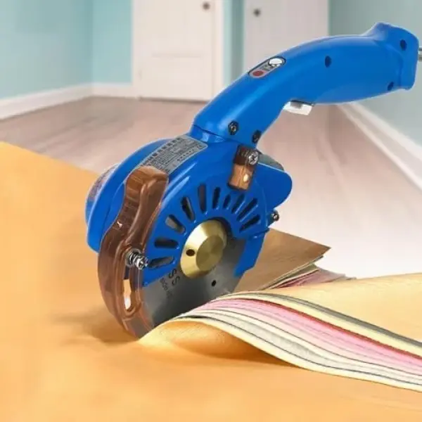 Electric Rotary Fabric Cutter - Adjustable Speed, Cuts 100-125mm Thick Layers, Ideal for Leather & Multi-Layer Fabrics, Efficient Sewing Tool for Professionals 110mm