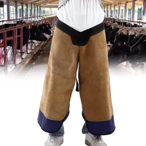Horse Farrier Apron, Horseshoe Cleaning Pants with Pocket Canvas Suede Farrier Tool Apron Cowhide Farm Accessories Trimmer Chaps Hoof Care