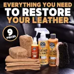 Chemical Guys Leather and Interior Cleaner Kit with Conditioner, Protectant and Accessories