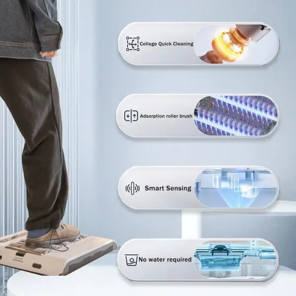 Fully Automatic Rechargeable Shoe Sanitizer Machine & Sole Cleaner, Powerful Suction 260RPM, Electric Shoe Polisher & Deodorizer, Portable Shoes Disinfectant Polisher for Home & Office,A-1