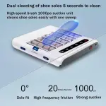 Fully Automatic Rechargeable Shoe Sanitizer Machine & Sole Cleaner, Powerful Suction 260RPM, Electric Shoe Polisher & Deodorizer, Portable Shoes Disinfectant Polisher for Home & Office,A-1