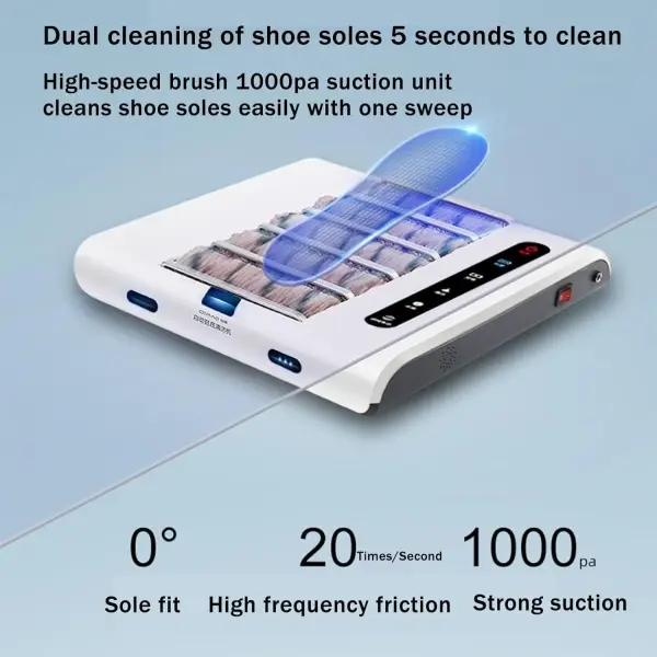 Fully Automatic Rechargeable Shoe Sanitizer Machine & Sole Cleaner, Powerful Suction 260RPM, Electric Shoe Polisher & Deodorizer, Portable Shoes Disinfectant Polisher for Home & Office,A-1
