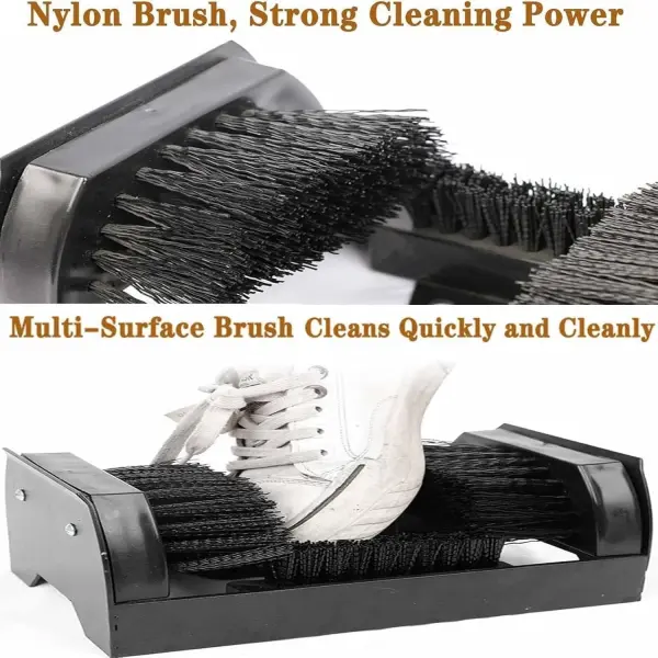 Heavy Duty Boot Scraper Brush with Anti-Slip Handle & Nylon Bristles - Efficient Mud Removal & Deep Cleaning Tool for Farmhouse, Garden, Outdoor Use