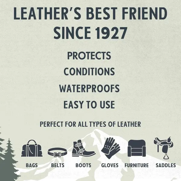 Snowshoe Leather Conditioner, Made in USA Since 1927 - Protect, Condition, Restore & Waterproof - Leather Conditioner for Furniture, Couch, Purses, Shoes, Boots, Gloves, Saddles (Gallon)