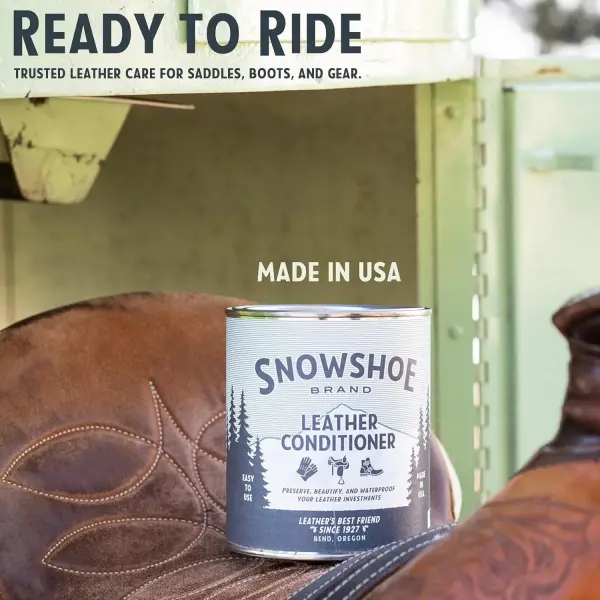 Snowshoe Leather Conditioner, Made in USA Since 1927 - Protect, Condition, Restore & Waterproof - Leather Conditioner for Furniture, Couch, Purses, Shoes, Boots, Gloves, Saddles (Gallon)
