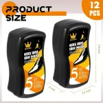 Loopeer 12 Pack Shoe Shine Sponge Bulk, Instant Leather Shoes Shiner Care for Boots, Leather Accessories Quick Cleaning