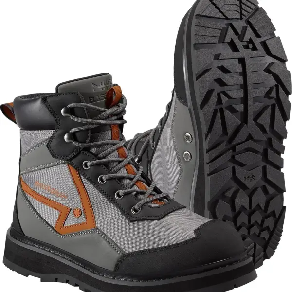 BASSDASH Men’s Wading Boots Lightweight Anti-Slip Rubber Sole Fly Fishing Wading Shoes