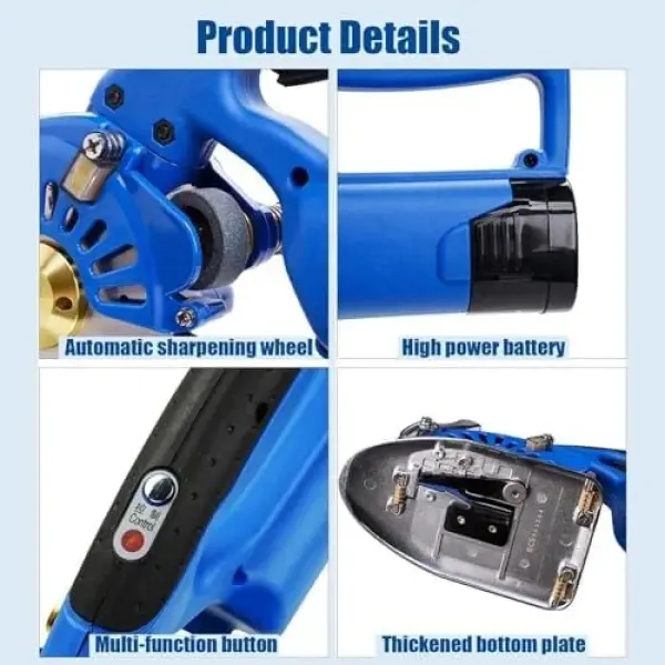 Electric Rotary Fabric Cutter, Adjustable Speed, Cuts 100-125mm Thickness, Ideal for Multi-Layer Fabrics & Leather, Efficient Sewing Tool for Professionals 110mm