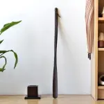 Wooden Shoehorn - Extra Long 26-30in | Stable Base Lazy Shoe Helper | Easy Wear Aid for Seniors, Elderly, Women & Kids | Effortless Shoe Wearing Tool