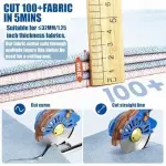 Adjustable Speed Electric Rotary Fabric Cutter - Cuts 100-125mm Thickness, Perfect for Leather & Multi-Layer Fabrics, Essential Tool for Sewing Professionals 110mm