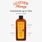 Leather Honey Complete Leather Care Kit Including 4 oz Cleaner, 8 oz Conditioner and 2 Applicator Cloths for use on Leather Apparel, Furniture, Auto Interiors, Shoes, Bags and Accessories
