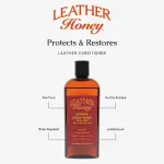Leather Honey Complete Leather Care Kit Including 4 oz Cleaner, 8 oz Conditioner and 2 Applicator Cloths for use on Leather Apparel, Furniture, Auto Interiors, Shoes, Bags and Accessories