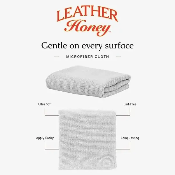 Leather Honey Complete Leather Care Kit Including 4 oz Cleaner, 8 oz Conditioner and 2 Applicator Cloths for use on Leather Apparel, Furniture, Auto Interiors, Shoes, Bags and Accessories