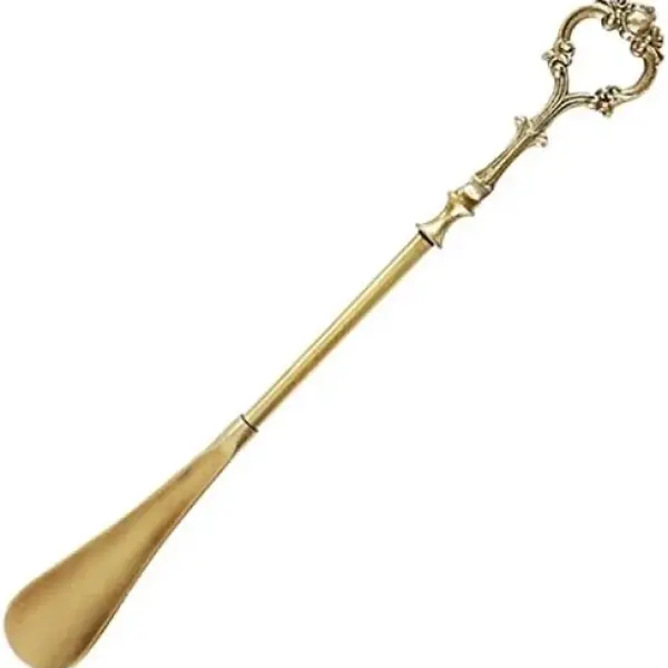 Premium Long Handle Brass Shoehorn for Seniors, Adults, Pregnant Women Effortless Shoe Access Aid, Handmade Quality Tool for Easy Home Entry, Durable Shoe Spoon for Everyday Use,A1