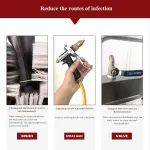 Stainless Steel Boot Scraper & Footwear Cleaner with Automatic Scrubber, Mud Remover Brush & Water Spray Gun for Livestock Farms, Durable Shoe Cleaning Tool