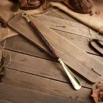 Wooden Shoe Horn with Brass Handle – Long Shoehorn for Men & Women – Handcrafted Wood & Brass Shoehorn – Easy Slip-On Shoe Helper – 62cm