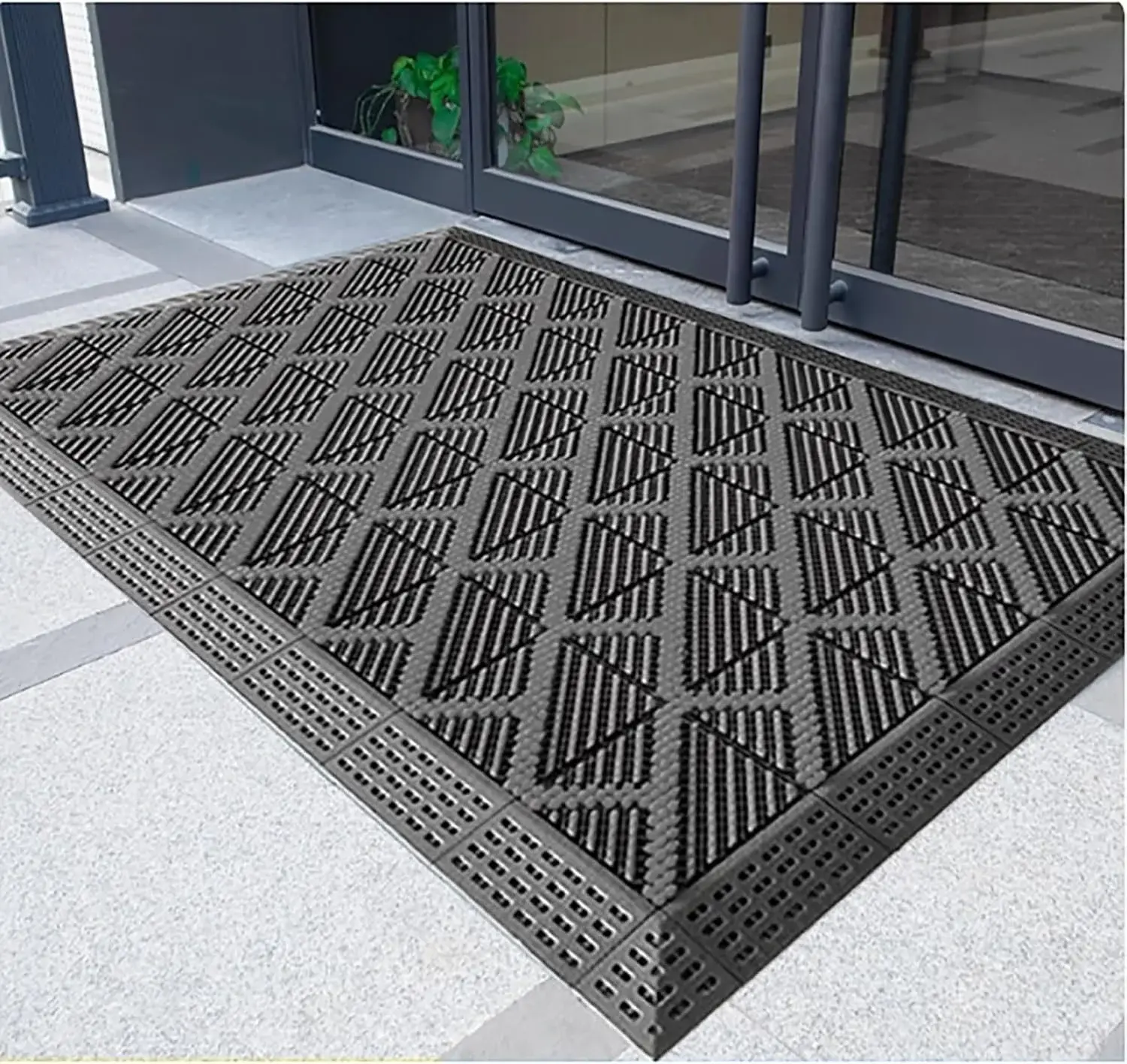 Shoe Brush Scraper, Entrance Floor Mats, Door Scrubber Mat Outdoor Heavy Duty Boot Scraper with Brush for Home Porch Garden(80x240cm/31.5x94.6)