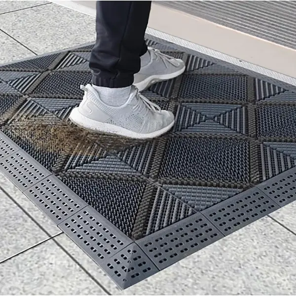 Shoe Brush Scraper, Entrance Floor Mats, Door Scrubber Mat Outdoor Heavy Duty Boot Scraper with Brush for Home Porch Garden(80x240cm/31.5x94.6)