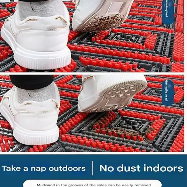 Shoe Brush Scraper, Entrance Floor Mats, Door Scrubber Mat Outdoor Heavy Duty Boot Scraper with Brush for Home Porch Garden(80x240cm/31.5x94.6)