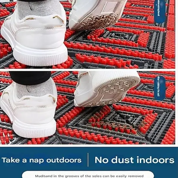 Shoe Brush Scraper, Entrance Floor Mats, Door Scrubber Mat Outdoor Heavy Duty Boot Scraper with Brush for Home Porch Garden(80x240cm/31.5x94.6)