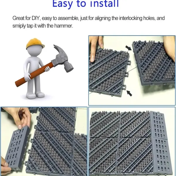 Shoe Brush Scraper, Entrance Floor Mats, Door Scrubber Mat Outdoor Heavy Duty Boot Scraper with Brush for Home Porch Garden(80x250cm/31.5x98.5)